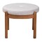 Baxton Studio Iliana Japandi Greyish Beige Fabric and Walnut Brown Finished Wood Ottoman Footstool 233-13165-ZORO - alternate 4